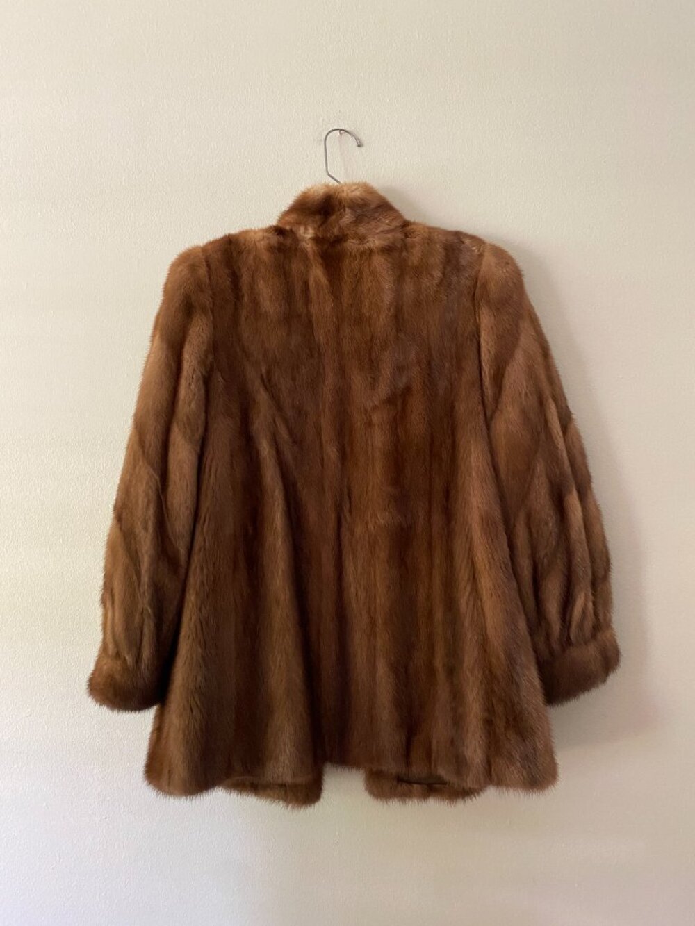 Vintage Henig Furs Light Brown Mink Cuffed Jacket S/M - Picture 3 of 10